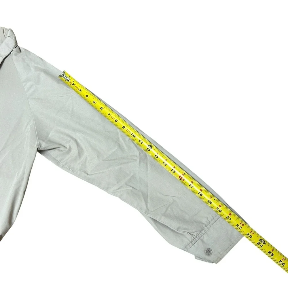 SEARS Jacket Men's L Perma-Prest Beige Windbreaker Full Zip True‎ Vintage